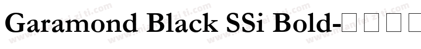 Garamond Black SSi Bold字体转换